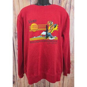 Vans Red X-Large Sweatshirt‎ With Eagle Graphic